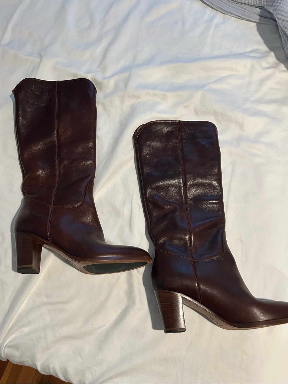 Frye Women's Brown Mid-Calf Leather Boots, 8.5